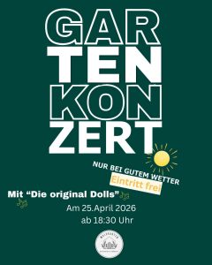 Biergartenkonzert April Waldgarten Wenzenbach